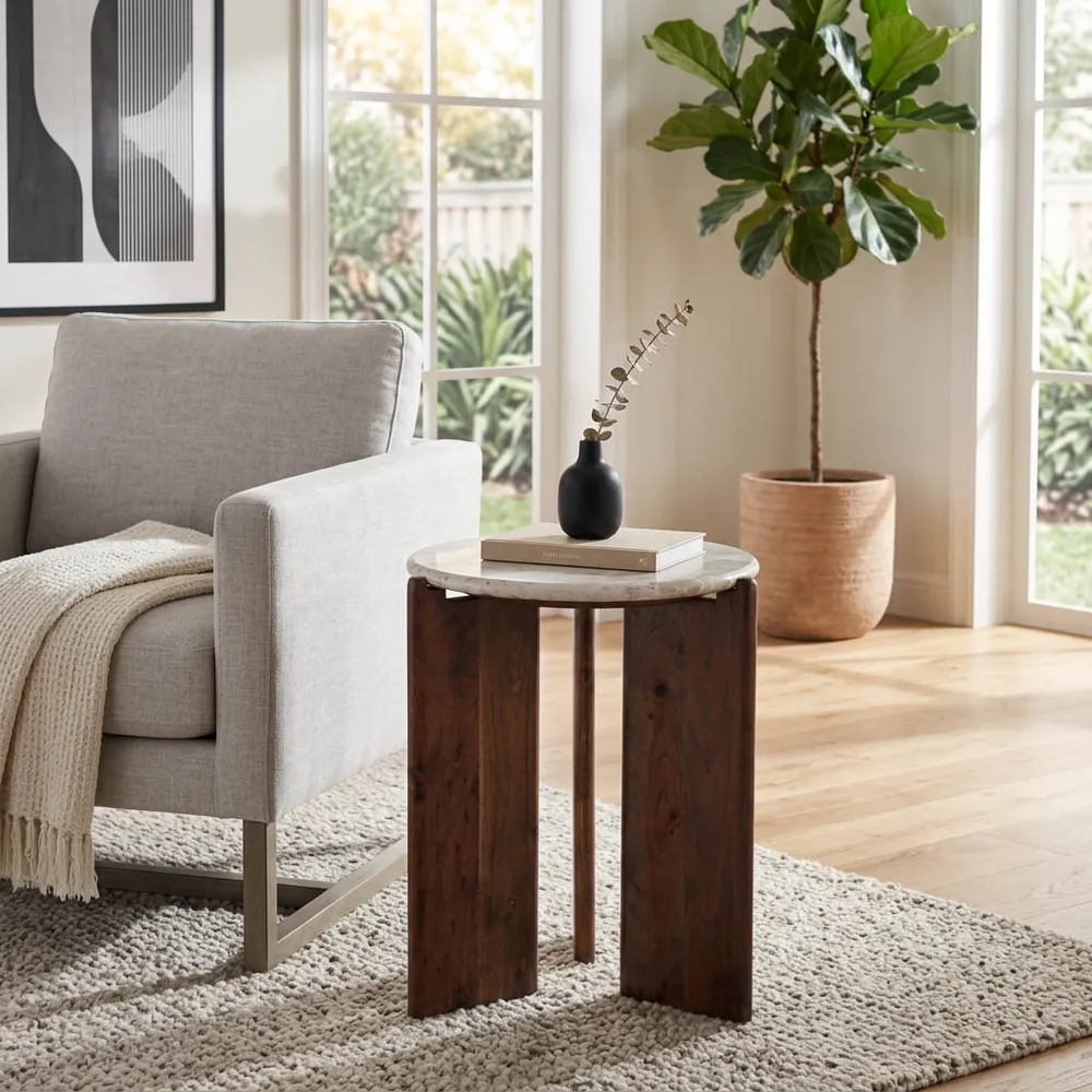 HALSEYCLIFF BROWN TABLE 20 (IN)