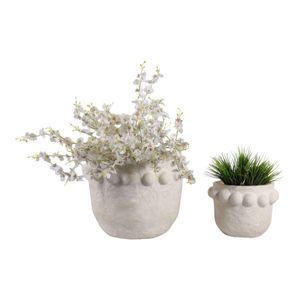 CASTONBURN SET OF 2 WHITE PLANTER 16 (IN) 3