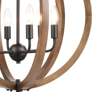 Barrow 22'' Wide 6-Light Chandelier - Matte Black 3
