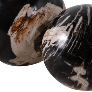 ELDERVIEW SET OF 2 BLACK ORBS 6 (IN) 7