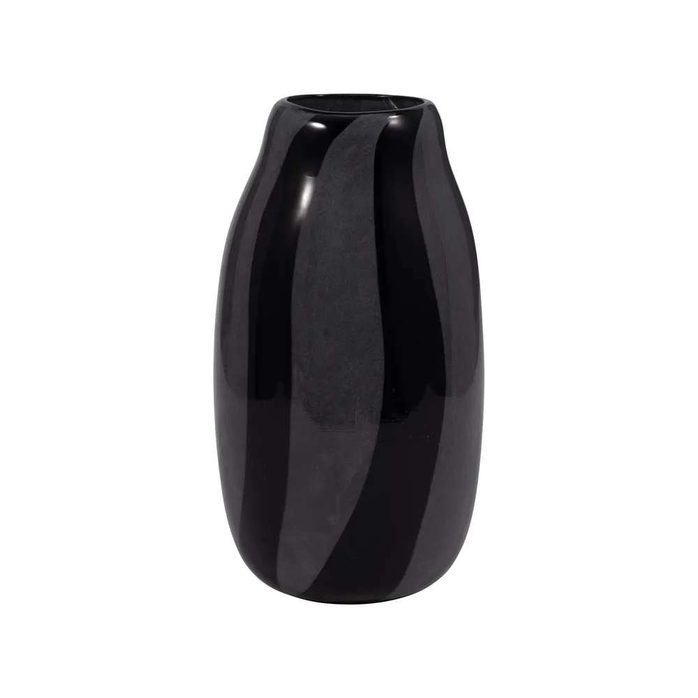 TARYNSHAW BLACK GLASS VASE 10 (IN)