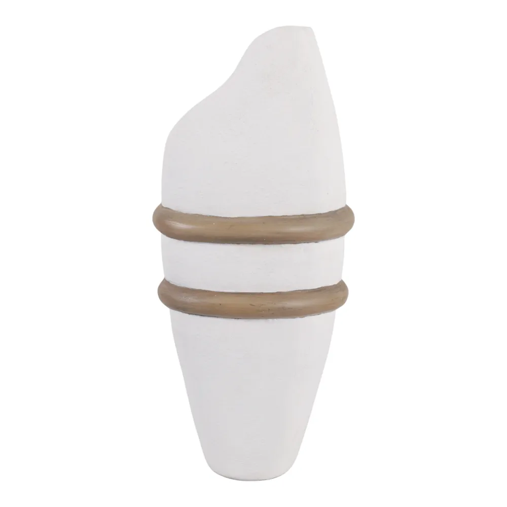 LUKETON WHITE VASE 18 (IN)