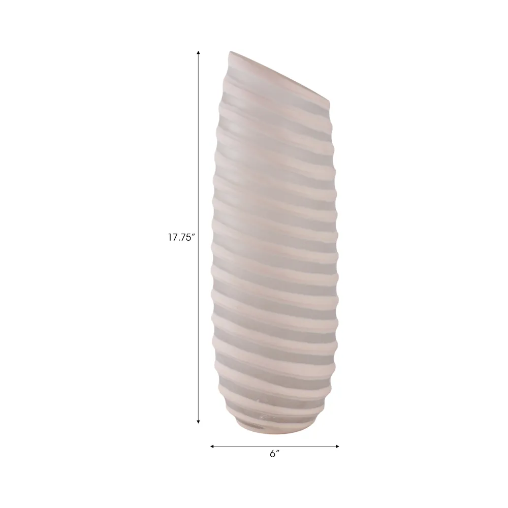 SAMSONWICK IVORY GLASS VASE 18 (IN)