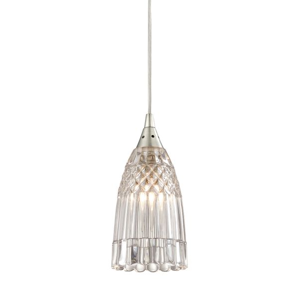 Kersey 4'' Wide 1-Light Mini Pendant - Satin Nickel