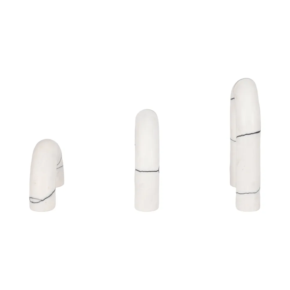 SYLVANOAK SET OF 3 WHITE DECOR 10 (IN)