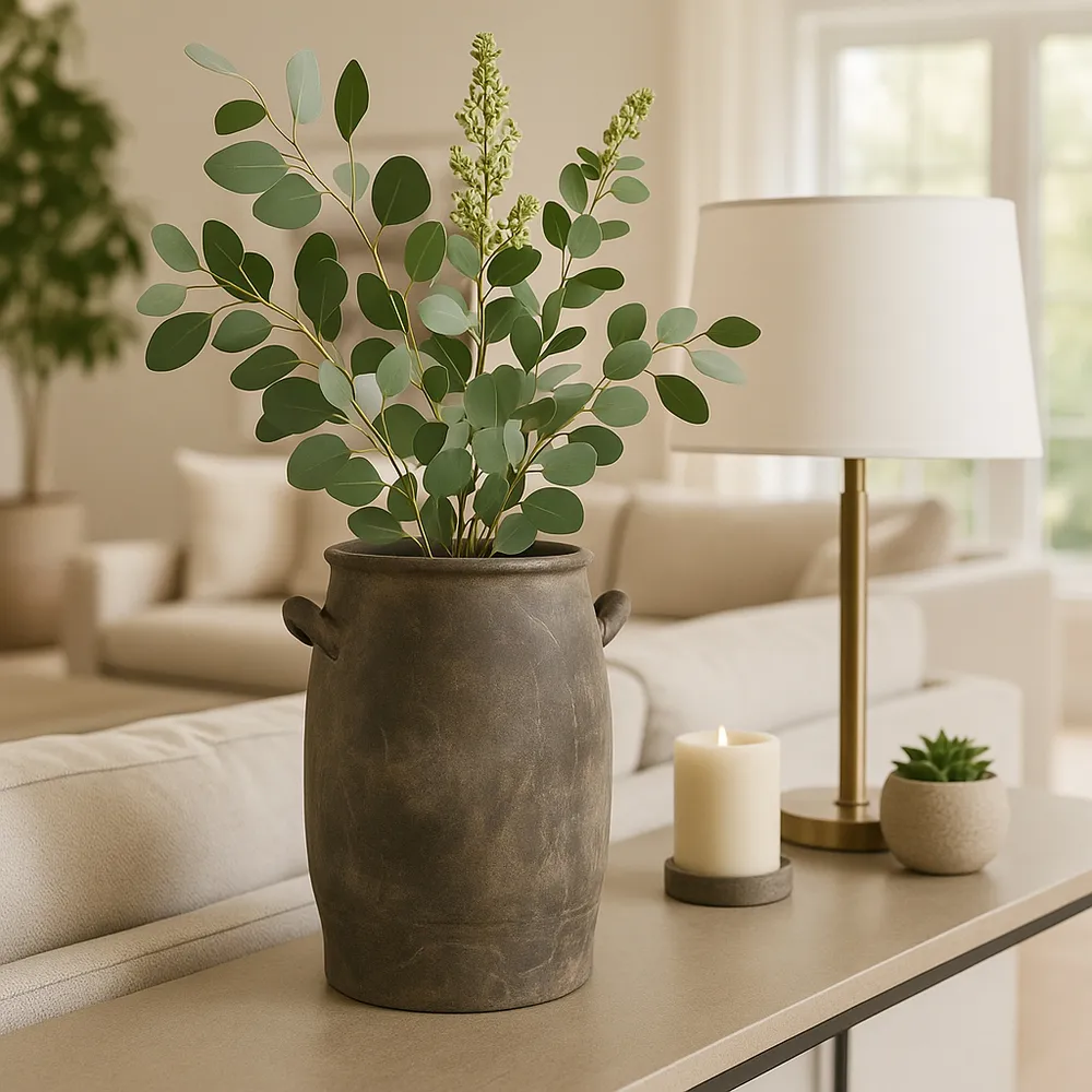 CLAXTONWOOD BROWN VASE 12 (IN)
