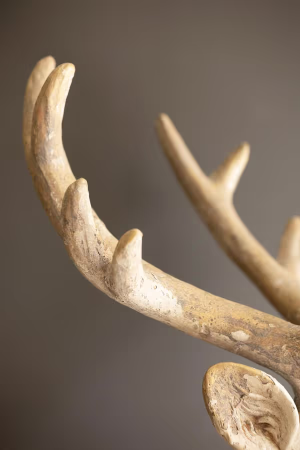 Antique White Faux Concrete Deer