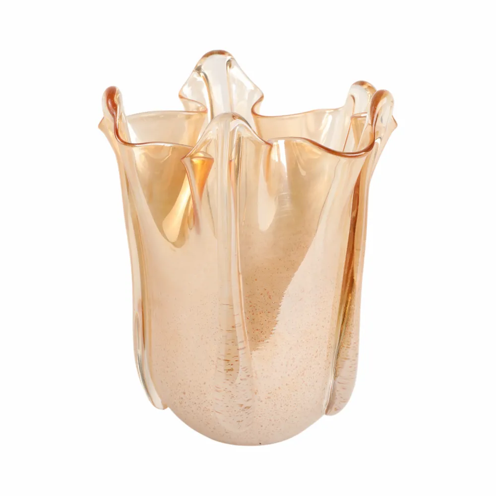 DAXTONROSE TAN GLASS VASE 10 (IN)