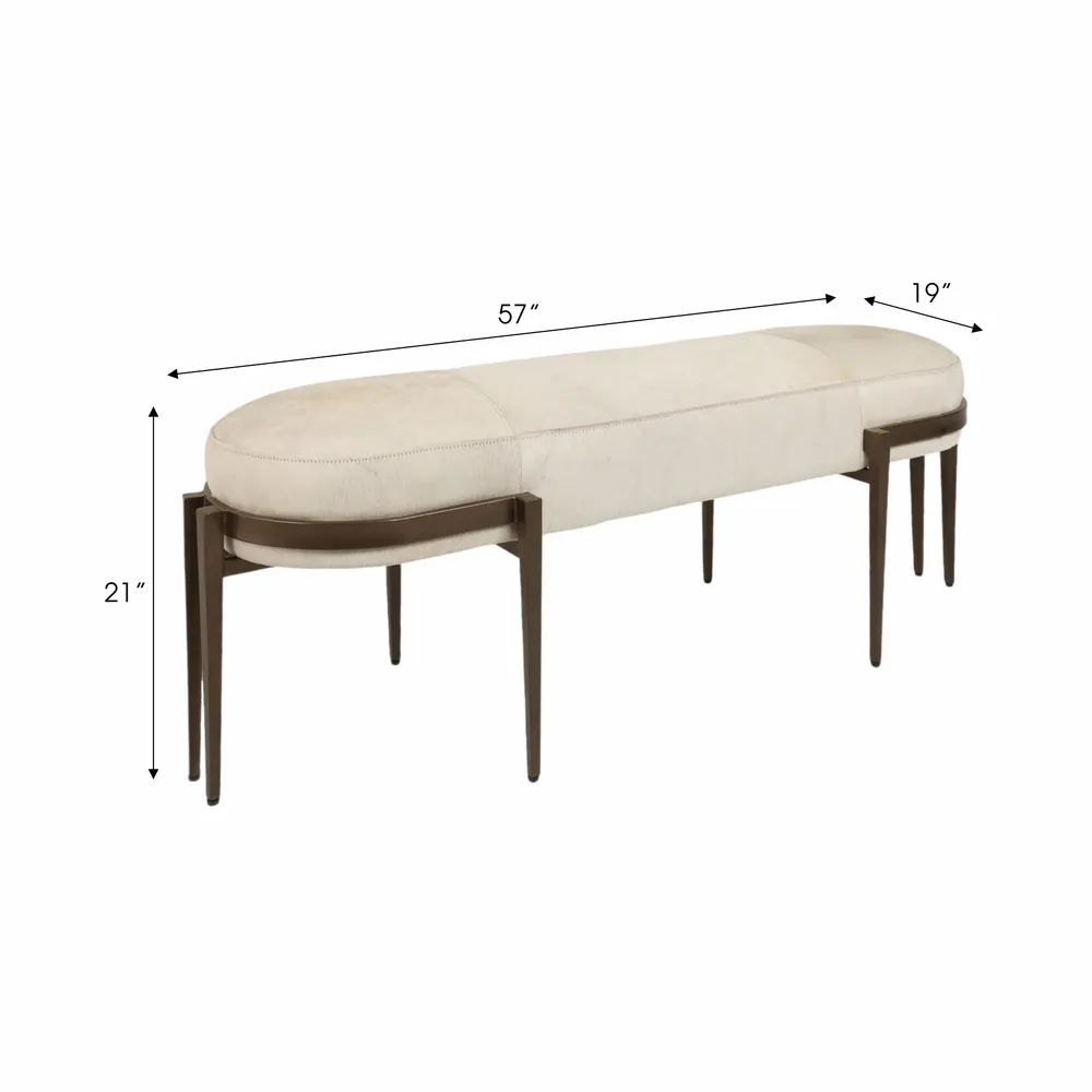 CROSBYFORD WHITE BENCH 19 (IN)