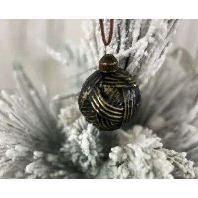 Chocolate Swirl Ornament 2.3x2.3in