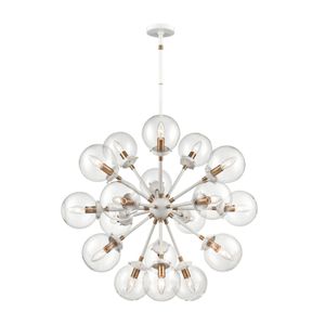 Boudreaux 32'' Wide 18-Light Chandelier - Matte White 1