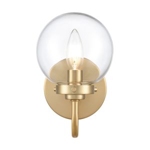 Fairbanks 8.5'' High 1-Light Sconce - Brushed Gold and Clear 1