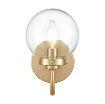 Fairbanks 8.5″ High 1-Light Sconce - Brushed Gold and Clear