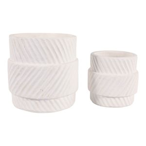 COLVINWICK SET OF 2 WHITE PLANTER 10 (IN) 5