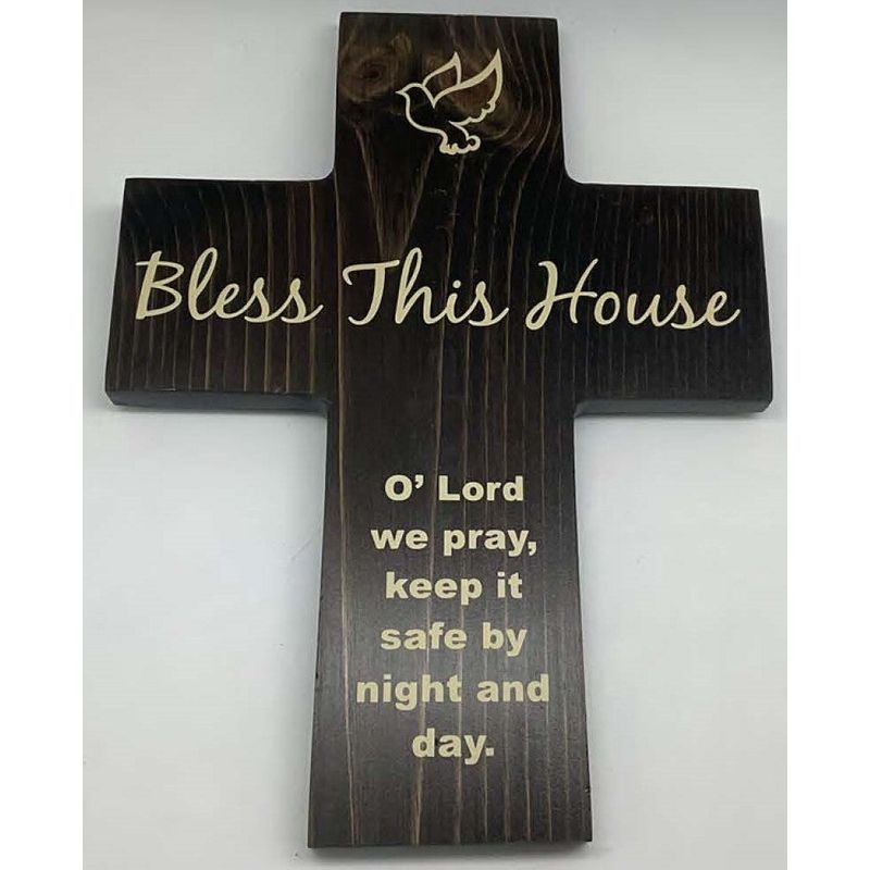 12" x 9.25" Bless This House Cross
