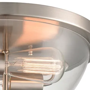Astoria 13.5'' Wide 2-Light Flush Mount - Brushed Nickel 3