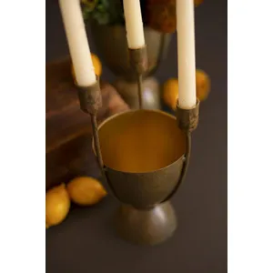 Set of 2 Taper Candelabras with Planters 3