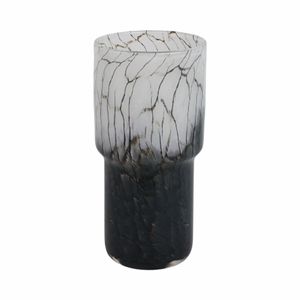 HALEYMOOR BLACK GLASS VASE 12 (IN) 4
