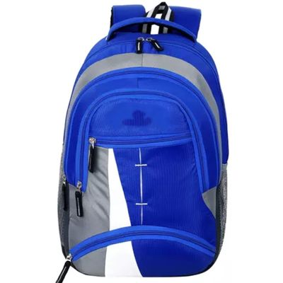 HEAVY NYLON BACKPACK W MESH POCKETS - TURQ