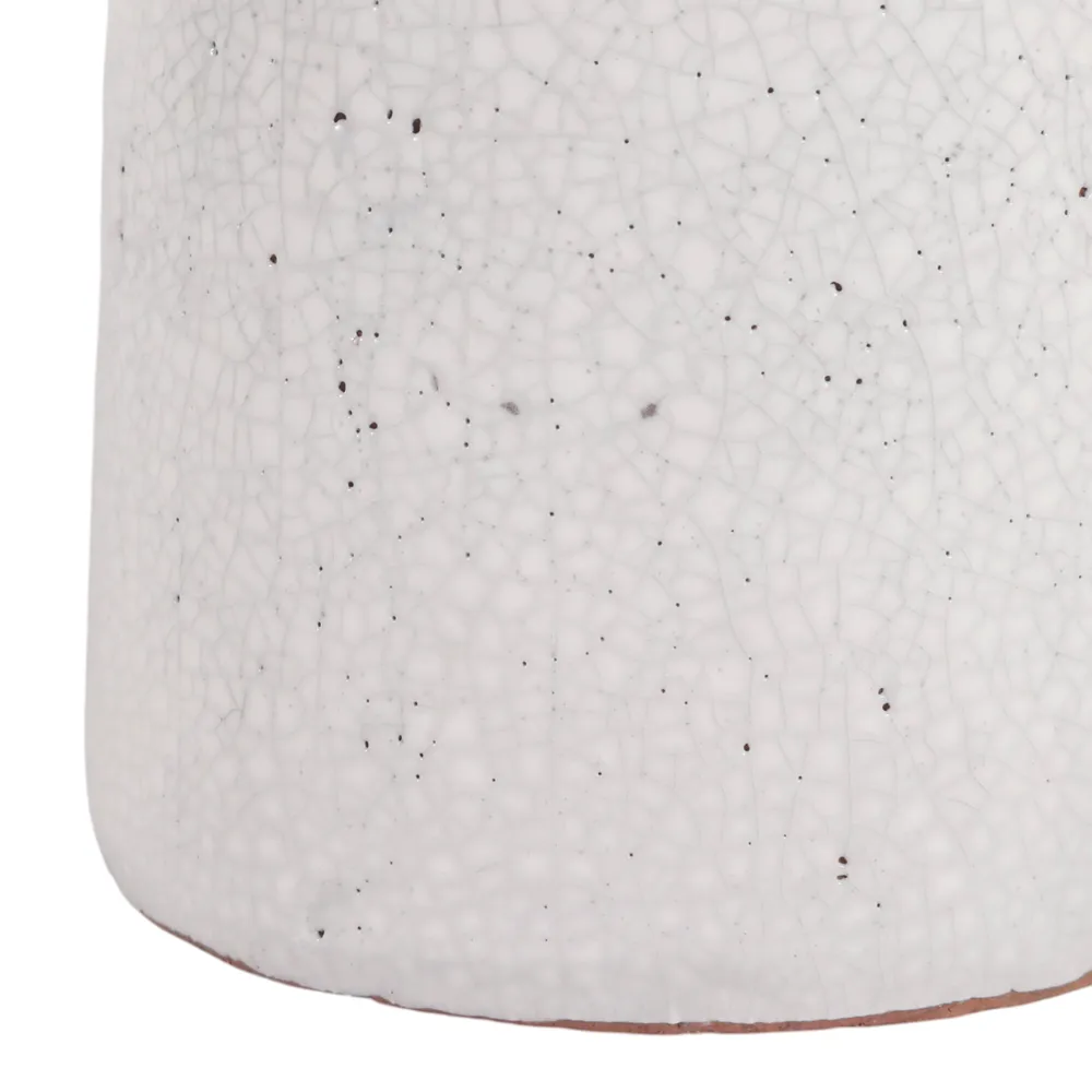 BARTONTON WHITE CANDLE HOLDER 9 (IN)