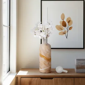 NEWTONGROVE GRAY GLASS VASE 16 (IN) 11