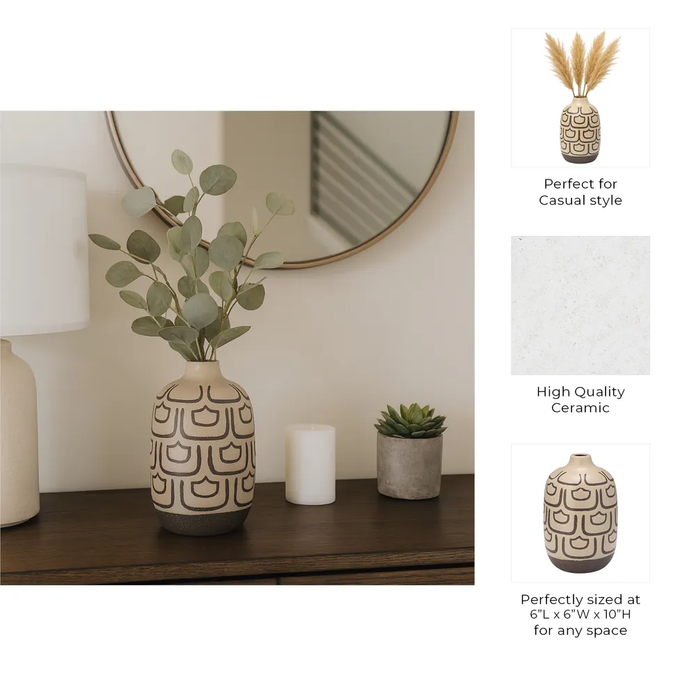 BARLOWBEACH IVORY VASE 10 (IN)