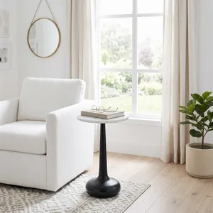 EDGELAND WHITE ACCENT TABLE 25 (IN) 8