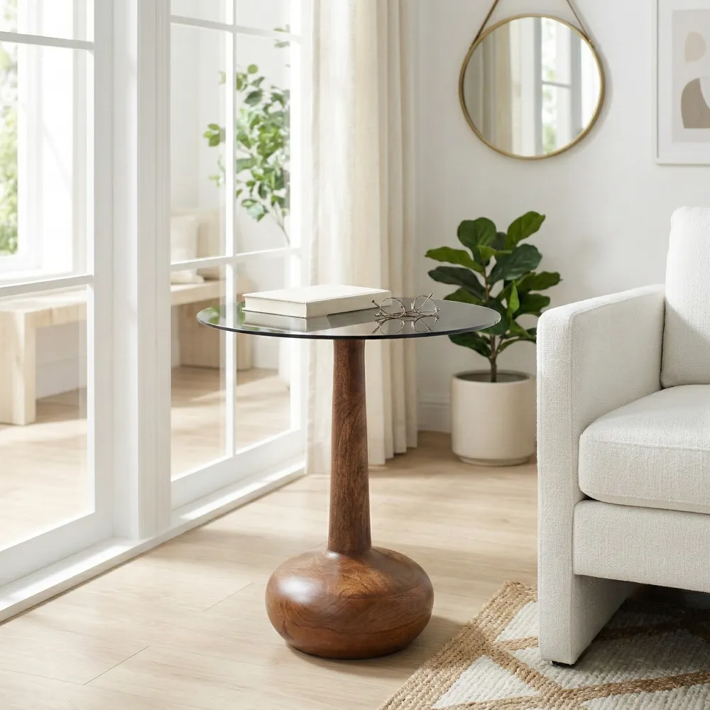 BAKERFIELD BROWN TABLE 21 (IN)