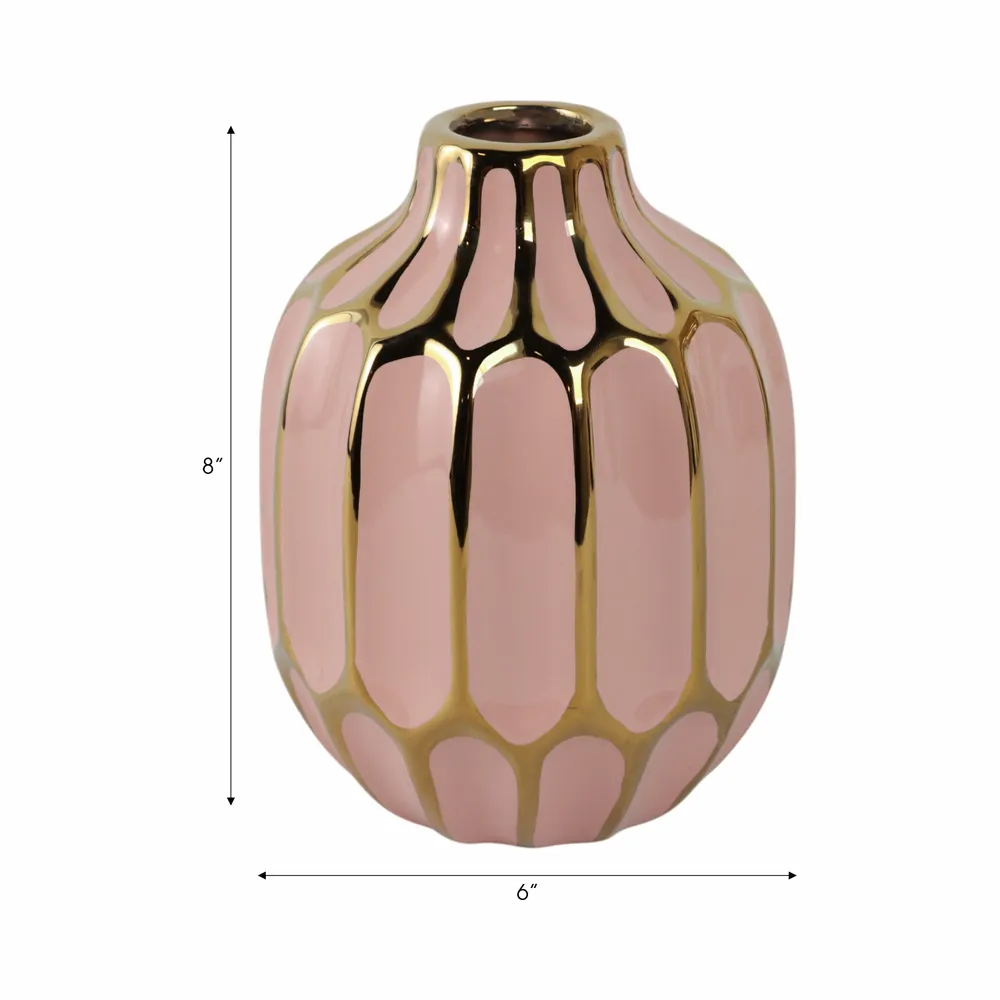 CALVINHAM PINK VASE 8 (IN)