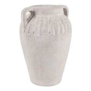 WOODSONHAVEN WHITE VASE 13 (IN) 4