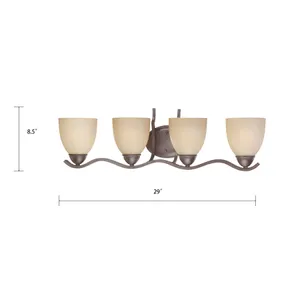 Triton 29'' Wide 4-Light Wall Lamp - Sable Bronze 2