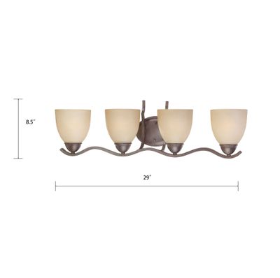 Triton 29'' Wide 4-Light Wall Lamp - Sable Bronze