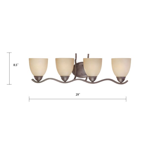 Triton 29'' Wide 4-Light Wall Lamp - Sable Bronze