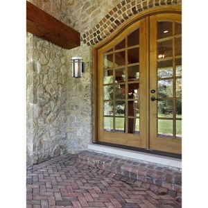 Croftwell 15'' High 1-Light Outdoor Sconce - Textured Matte Black with White Frosted Glass 2