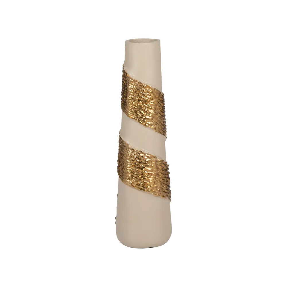 GREERWAY WHITE GLASS VASE 18 (IN)