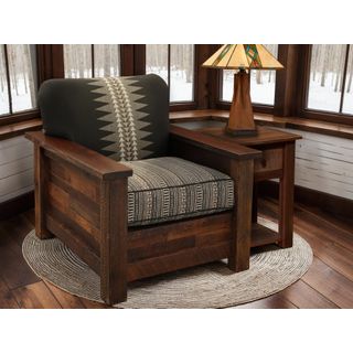 Barnwood  Americana Lounge Chair - Customer Fabric - Seat:  Fabric TBD; Backrest:  Fabric TBD