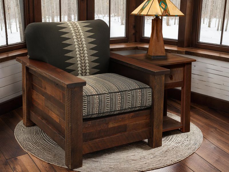 Barnwood  Americana Lounge Chair - Customer Fabric - Seat:  Fabric TBD; Backrest:  Fabric TBD 1