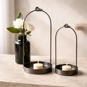 Simple Dome Lanterns Set of 2 L - 6x6x14in S - 4x4x10in 1