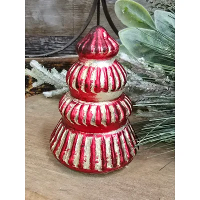 Mini Candy Cane Mercury Tree 2.5x2.5x4in
