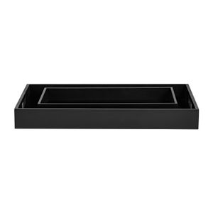 BAYBURN SET OF 2 BLACK WOOD/GLASS 2 (IN) 4