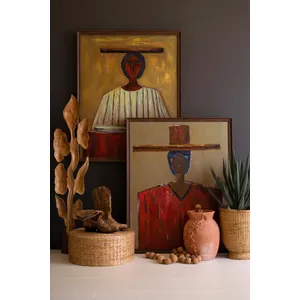 Framed Stylized Man in Hat Painting 2