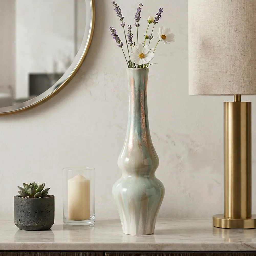 HADFIELDHOLM GREEN VASE 20 (IN)