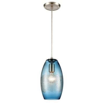 Ebbtide 6″ Wide 1-Light Mini Pendant - Satin Nickel