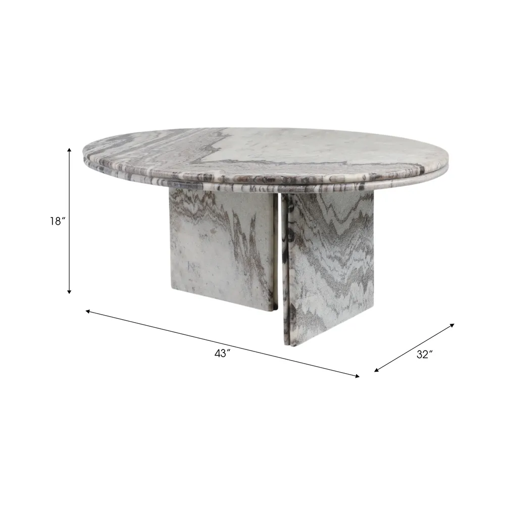 CIARANGROVE IVORY COFFEE TABLE 18 (IN)