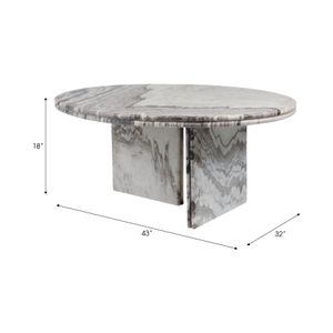 CIARANGROVE IVORY COFFEE TABLE 18 (IN) 10