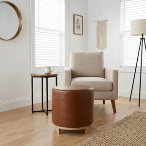 BAYARDGATE BROWN OTTOMAN 18 (IN) 11
