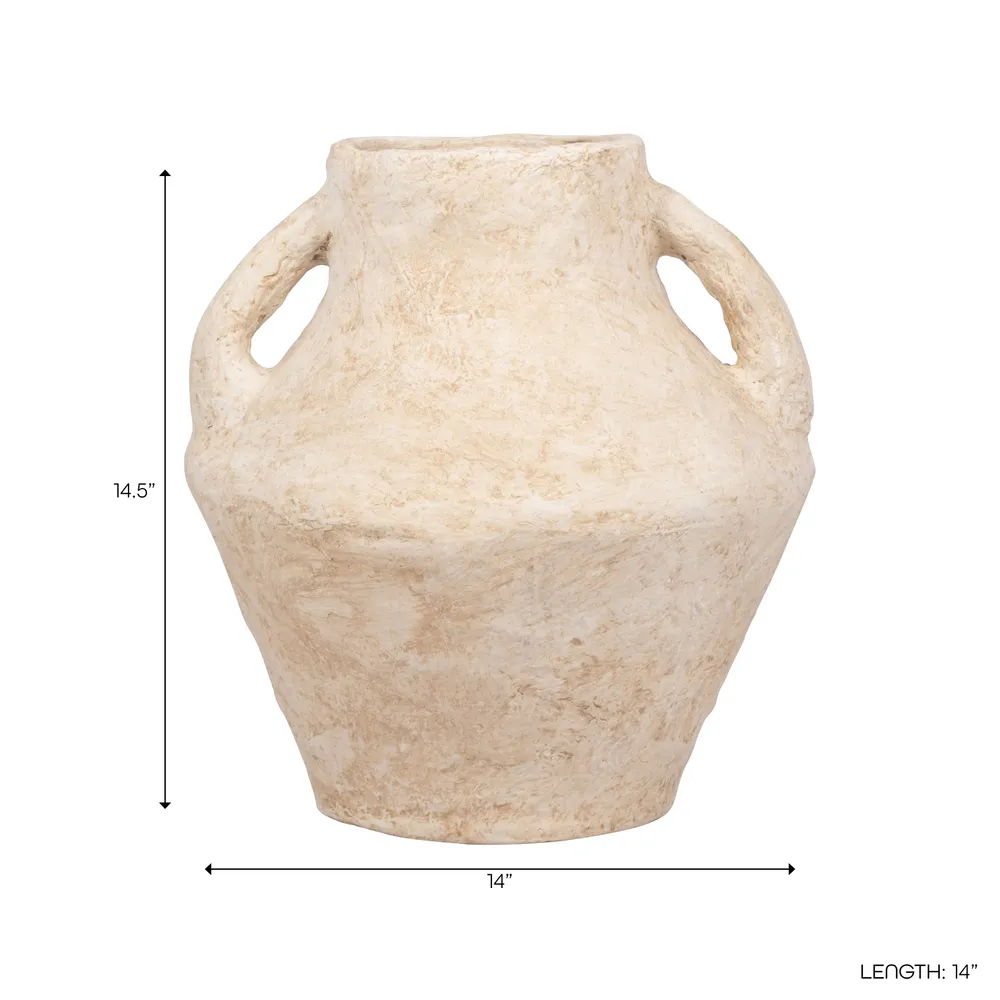 FERRIS WHITE VASE 15 (IN)