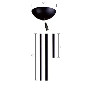 Rod Kit 1x6-inch 2x12-inch Extensions - Dark Rust 2