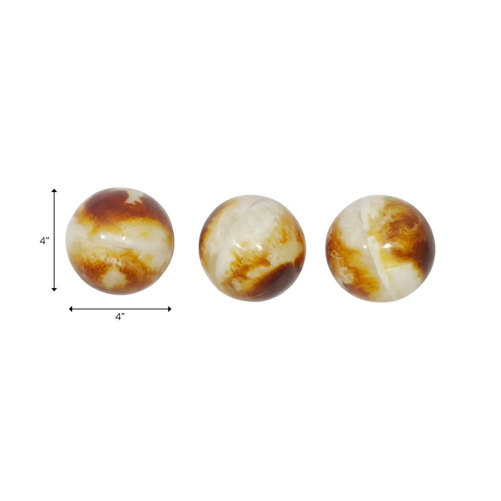 GARANDWAY SET OF 3 BROWN DECOR 5 (IN)