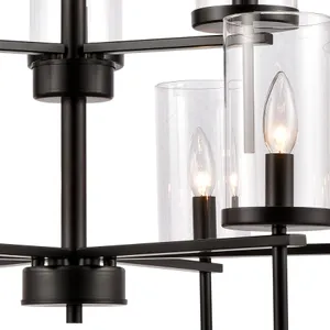 Oakland 28.5'' Wide 9-Light Chandelier - Black 3